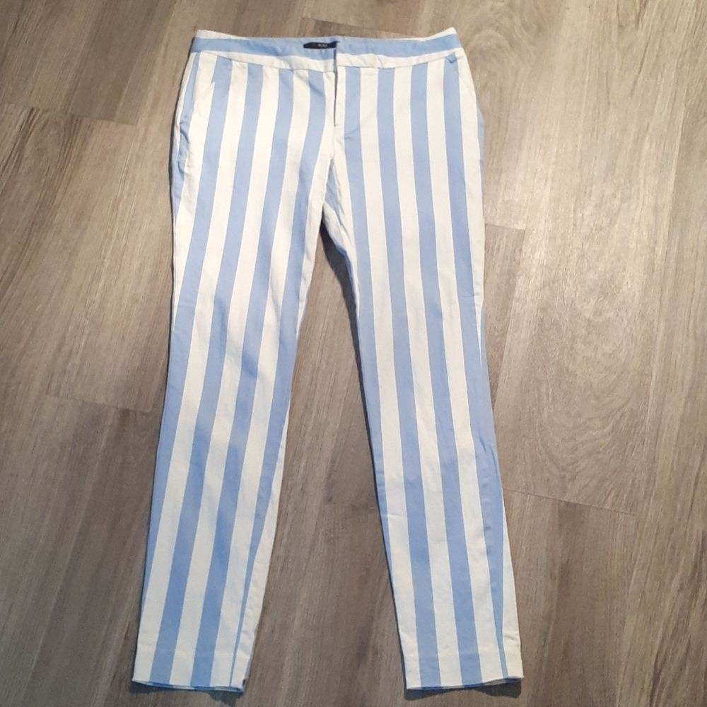 Blue & White Striped Dress Pants- medium
